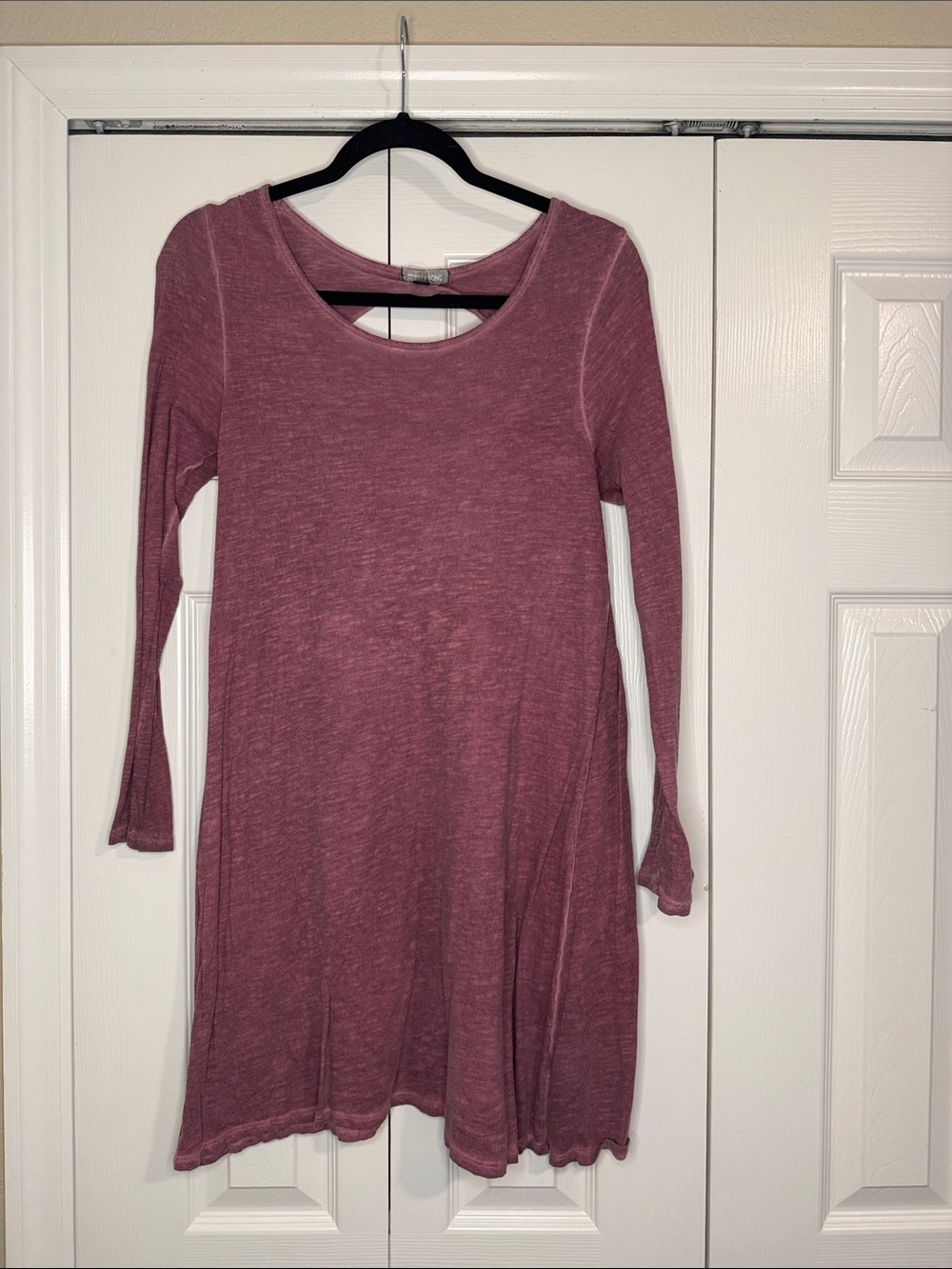 Billabong Long Sleeve Swing Dress in Dusty Rose